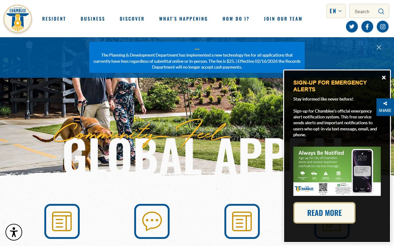 City of Chamblee official website homepage