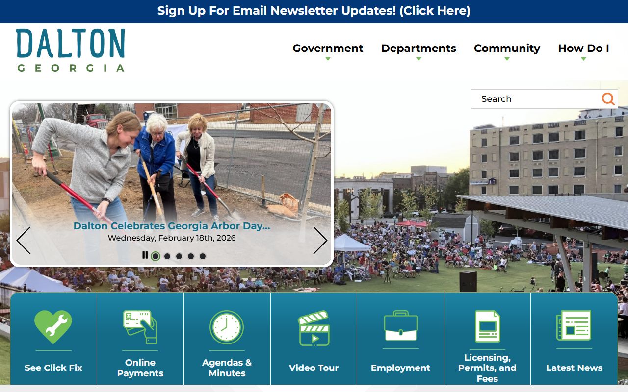 City of Dalton official website homepage