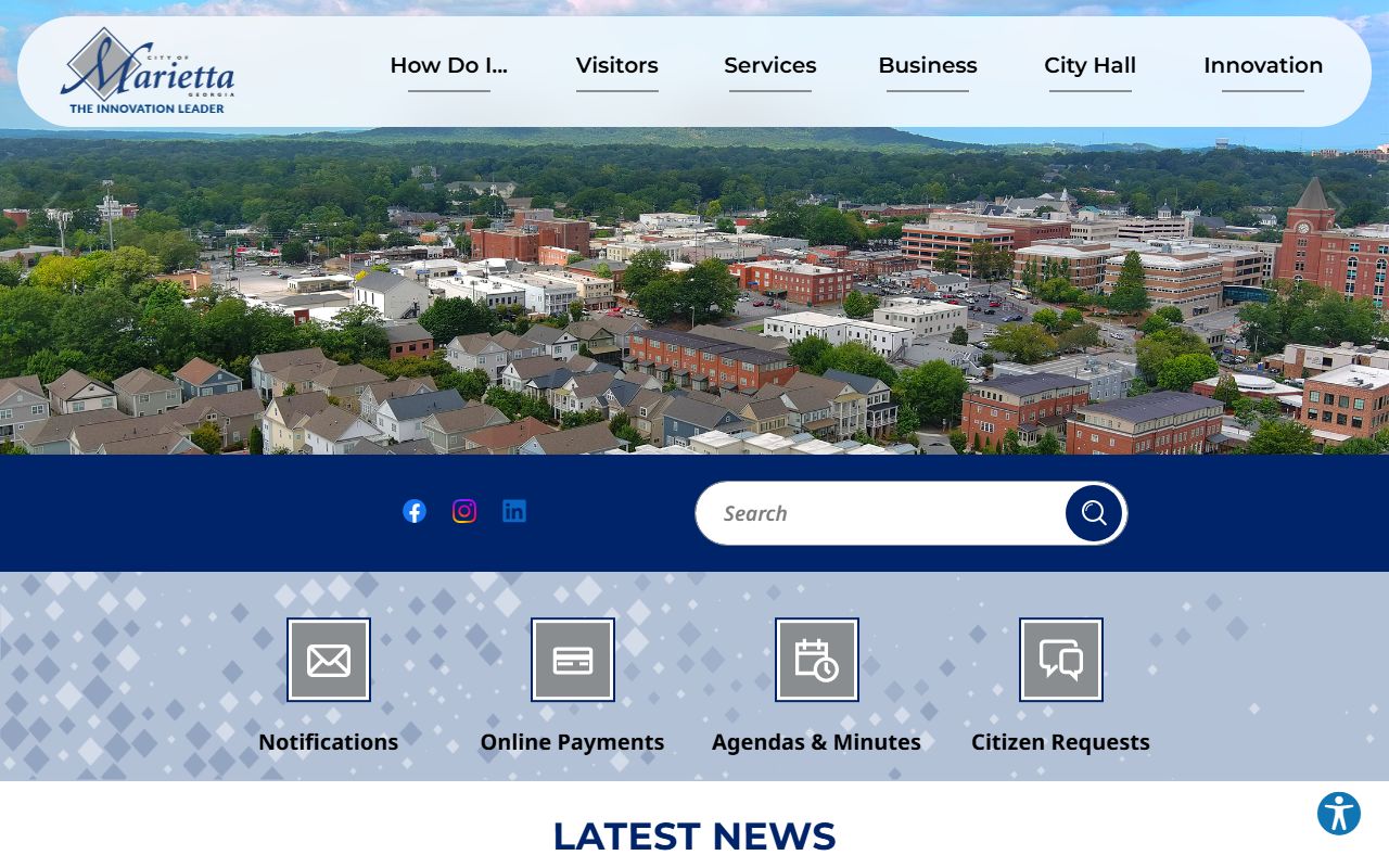 City of Marietta Georgia government website and public records