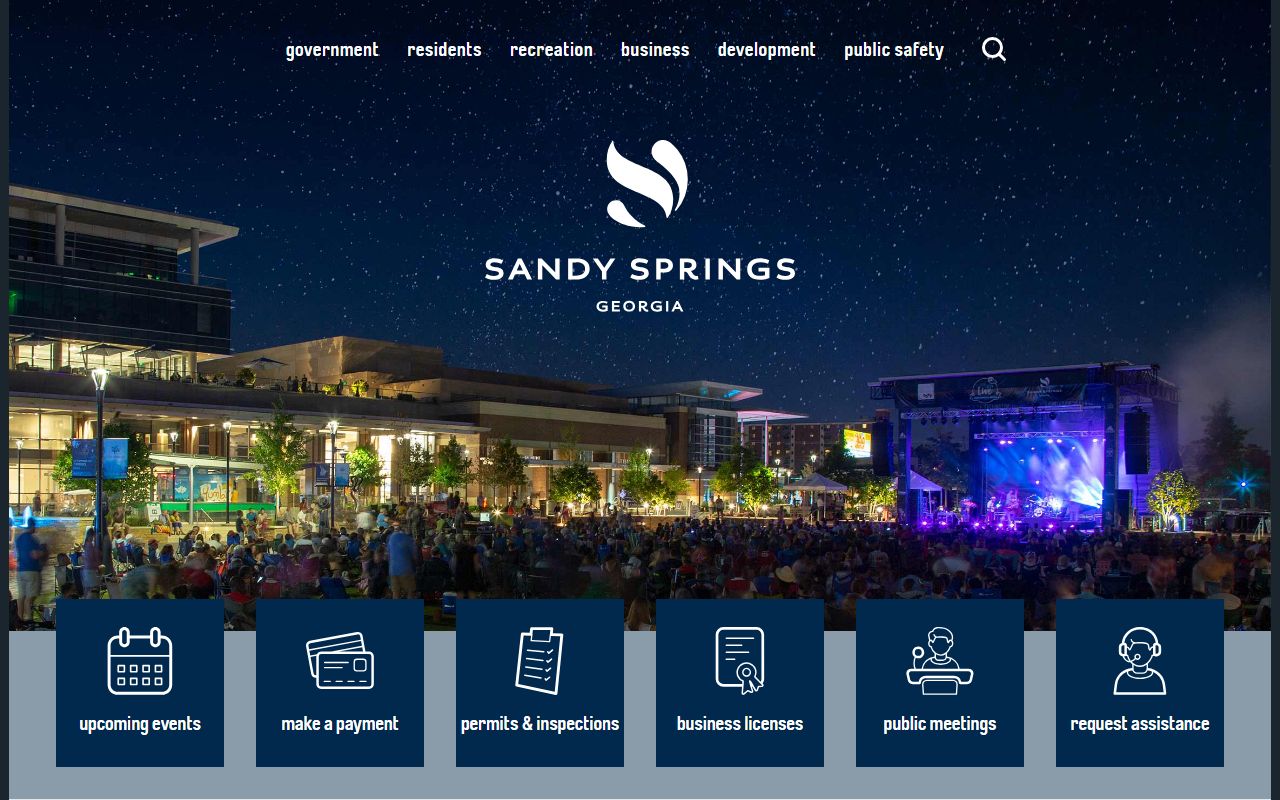 City of Sandy Springs government website and public records