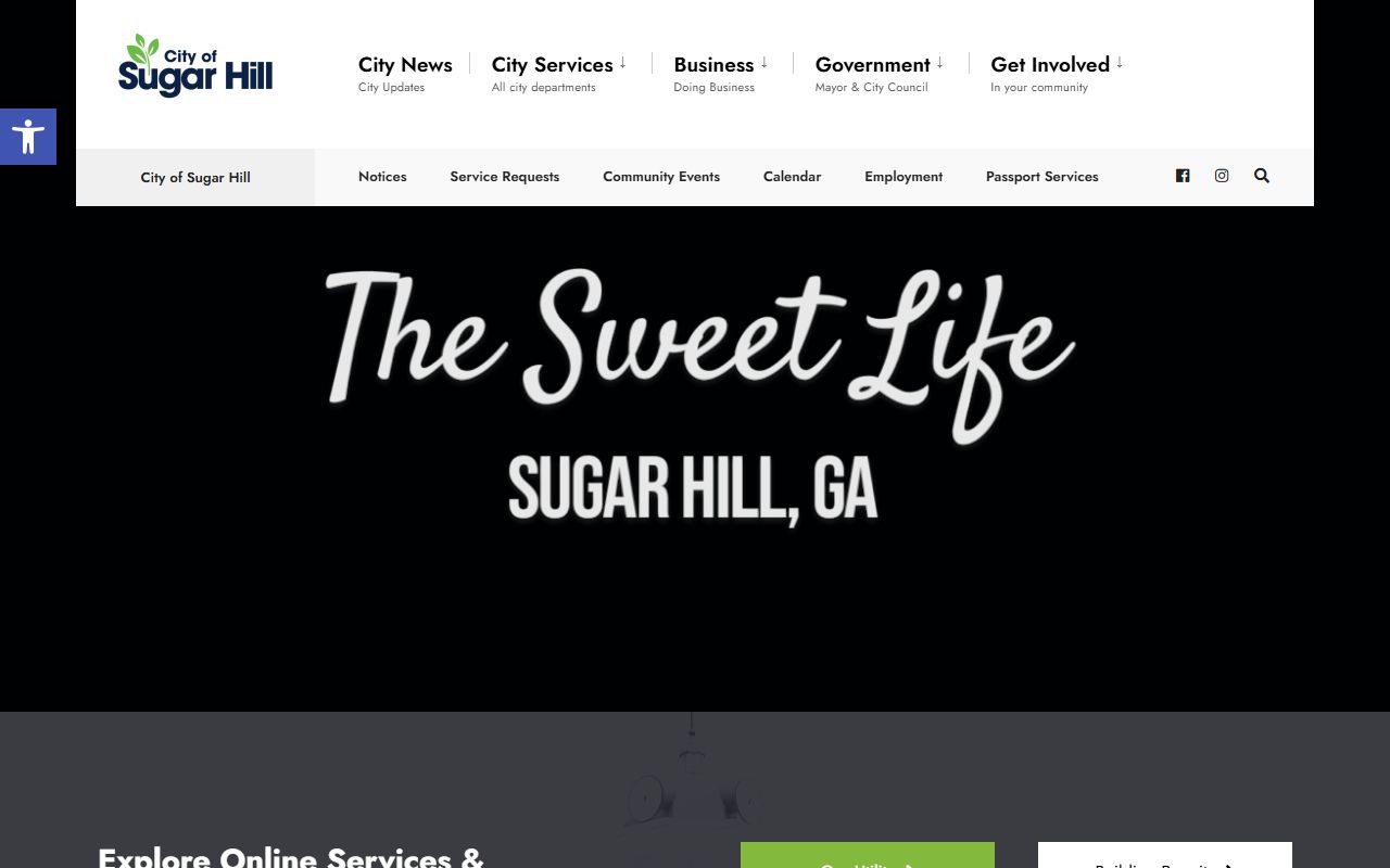 City of Sugar Hill official website homepage