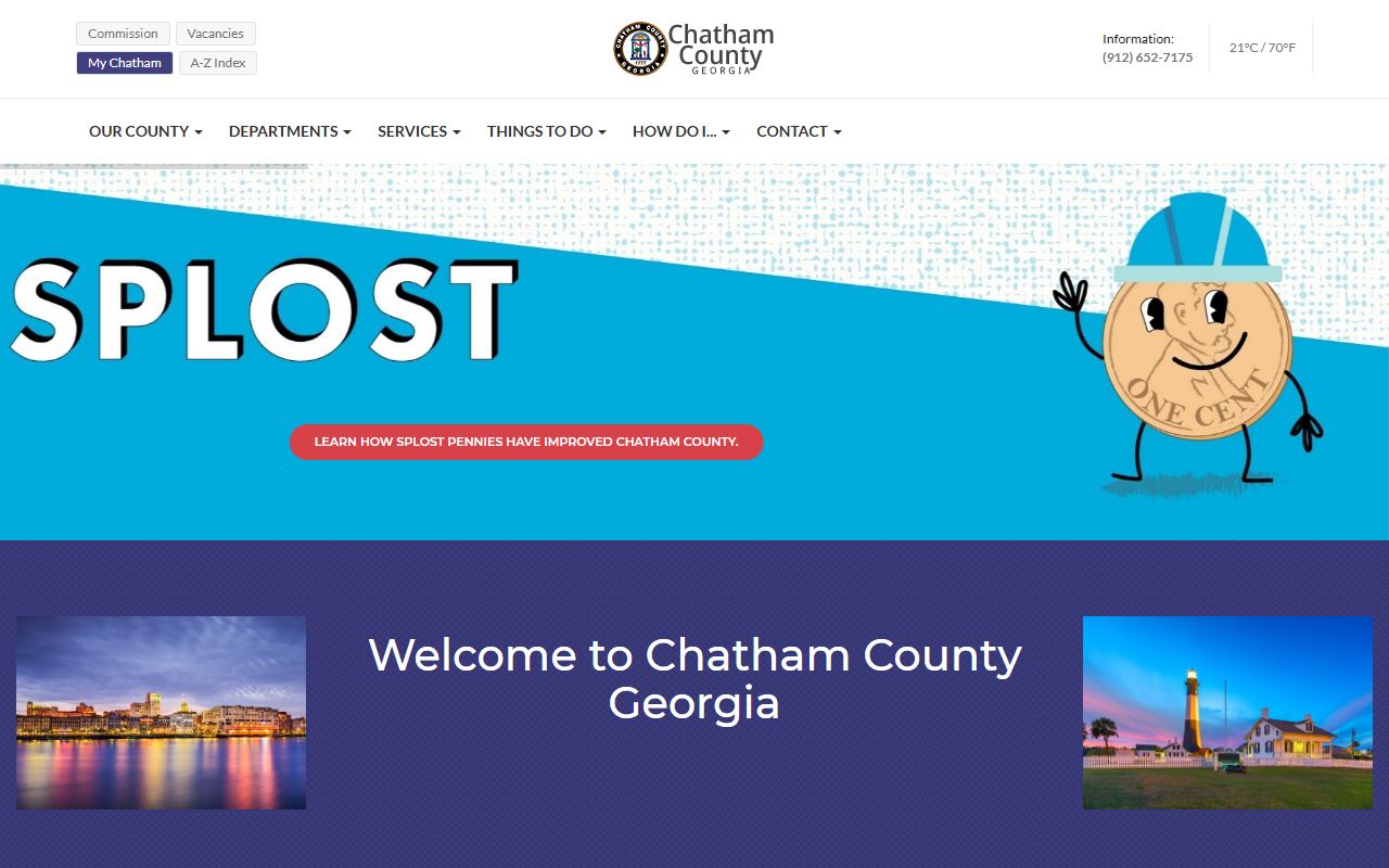 Chatham County government homepage and public records access